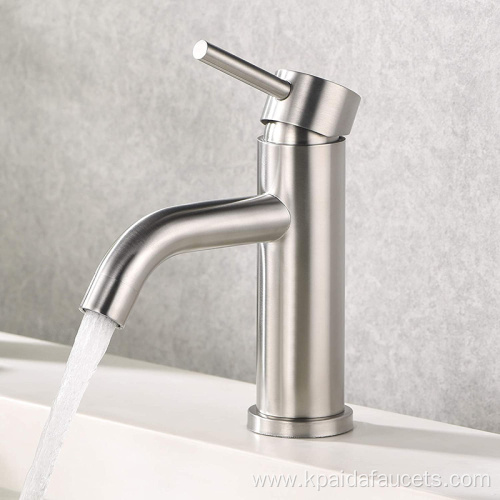 Widespread Basin Brushed Stainless Steel Faucet